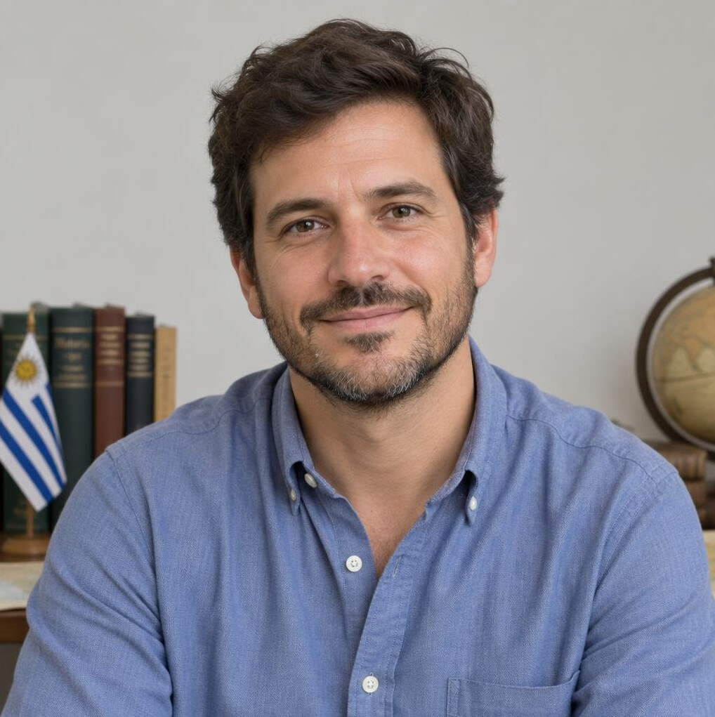 Portrait of a bearded man in casual shirt