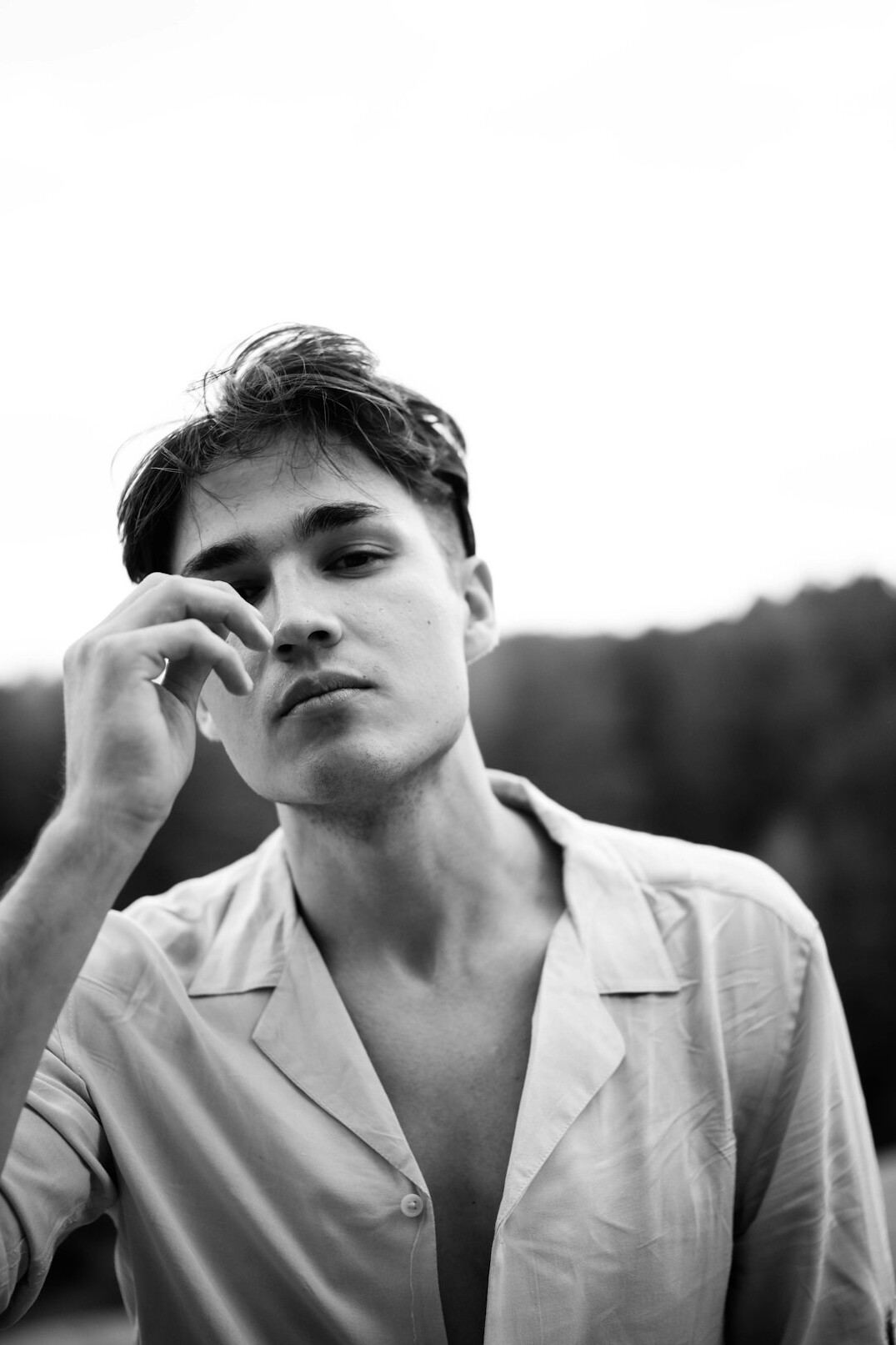 Portrait of a young man in a shirt